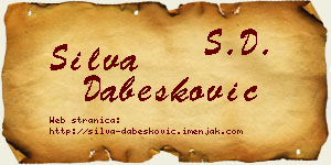 Silva Dabesković vizit kartica